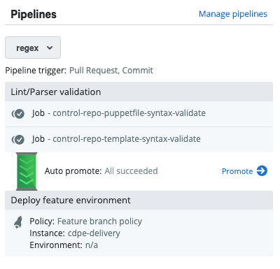 A regex branch pipeline that meets the aforementioned pipeline
requirements.