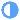 Blue semi-circle icon