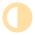 Yellow semi-circle icon